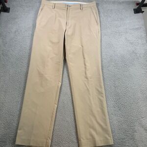 FootJoy Mens FJ ProDry Golf Pants Khaki W36 L34 Polyester Spandex Flat Front